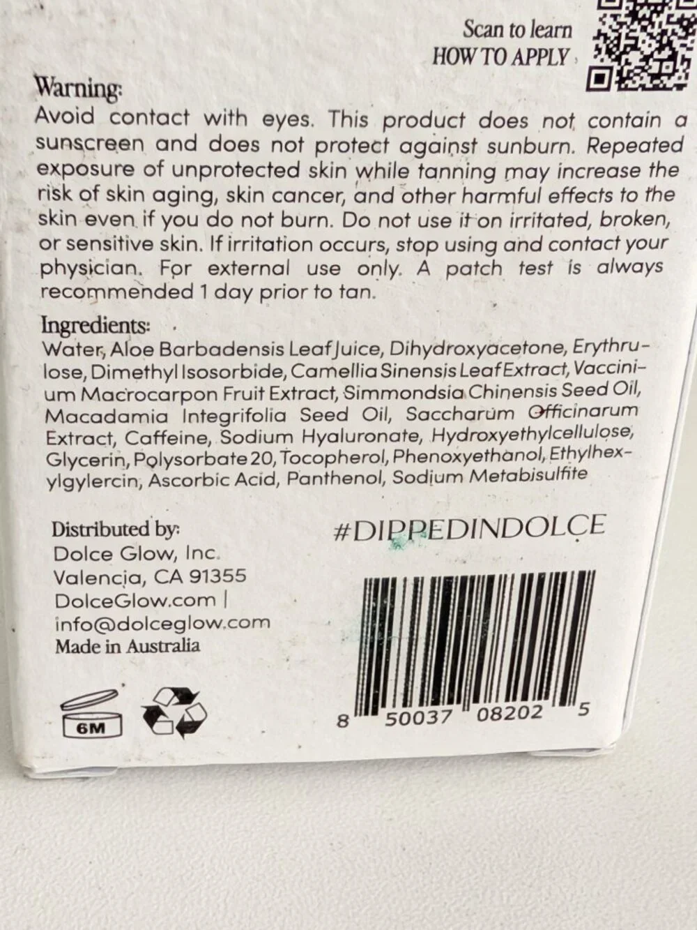Dolce Glow Goccia di Sole Hydrating Self-Tanning Serum Drops Face & Body- 1 oz